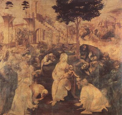 LEONARDO da Vinci Adoration of the Magi (mk08) Sweden oil painting art